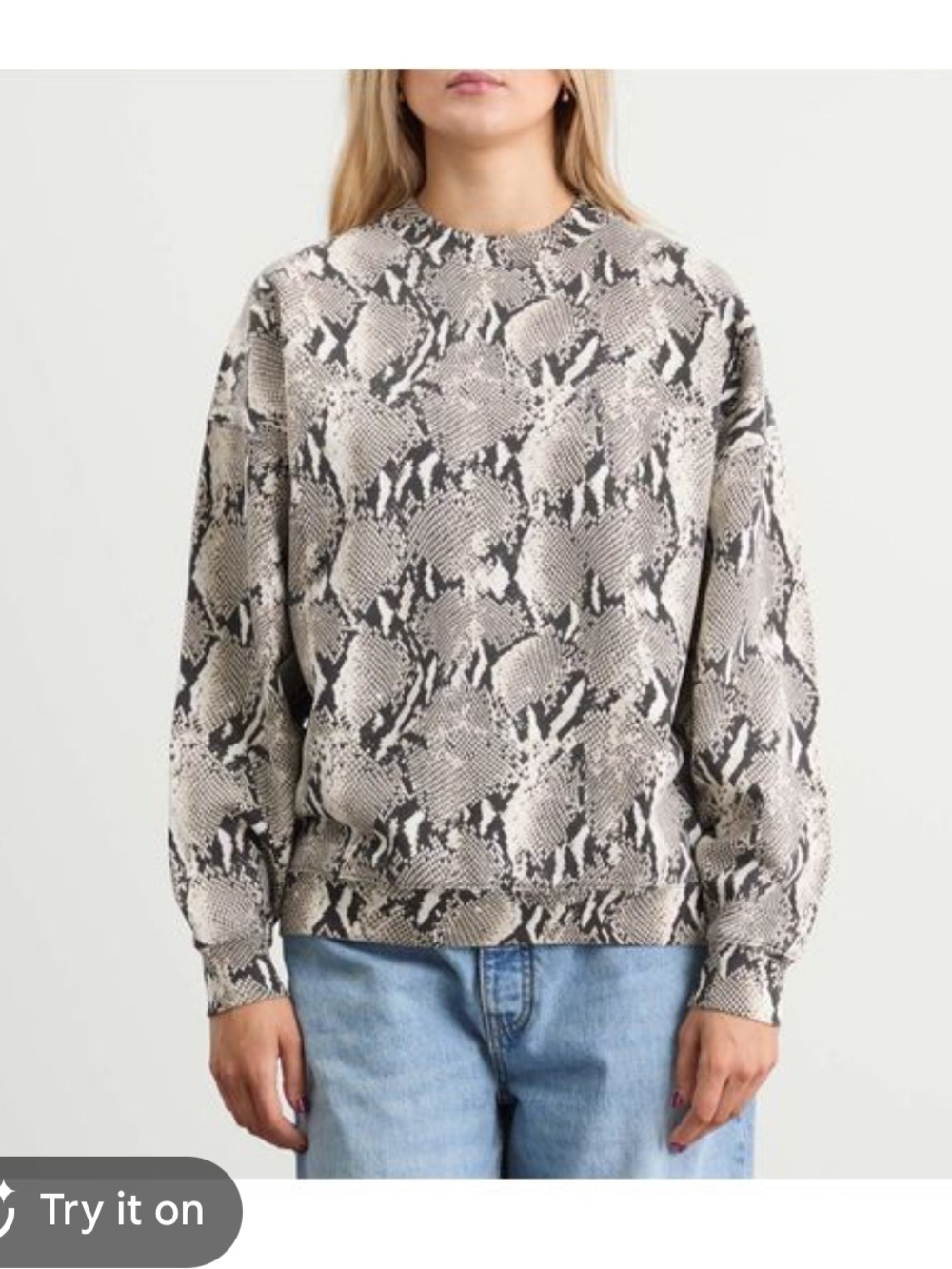 n:PHILANTHROPY Python Snake-Print Crewneck Sweatshirt sz L